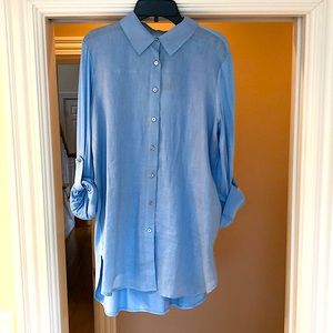 Ladies linen/cotton Calvin Klein top size small